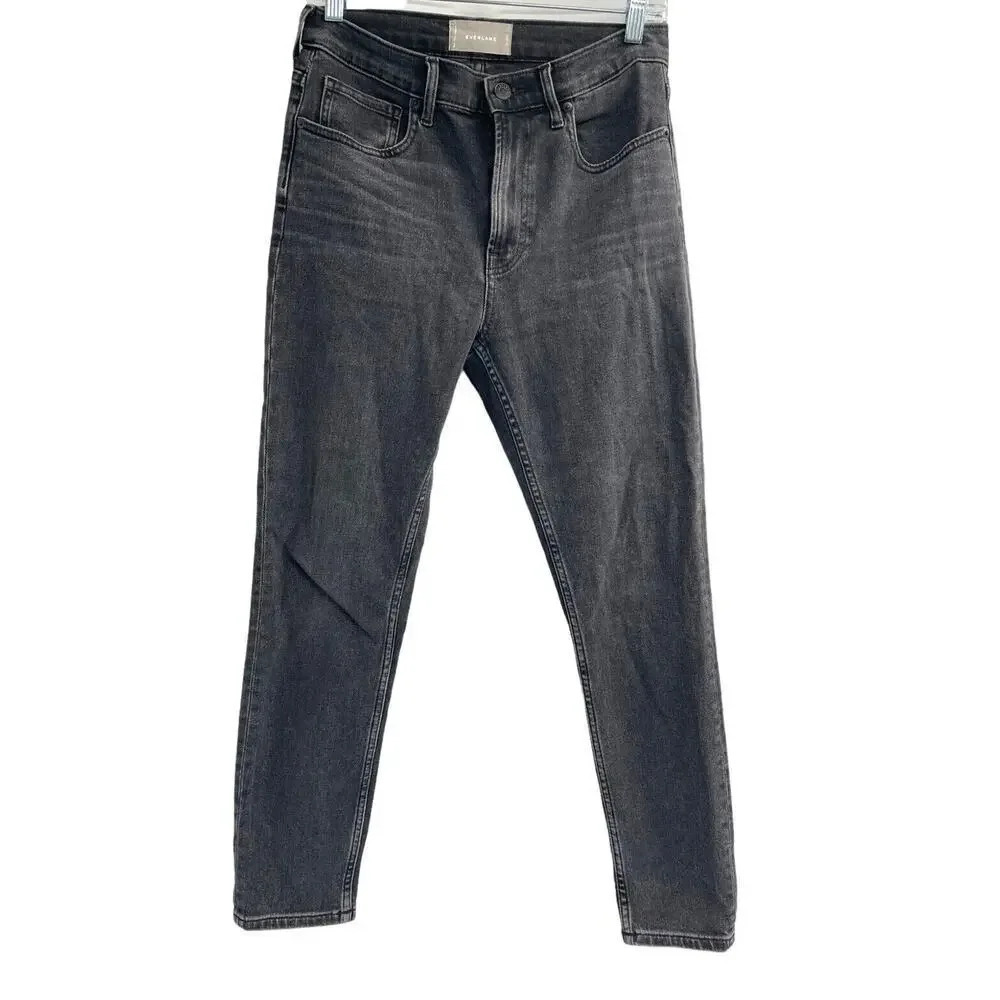 Everlane Womens Size 28 Jeans Gray High-Rise Skinny Denim Ankle - Picture 2 of 12